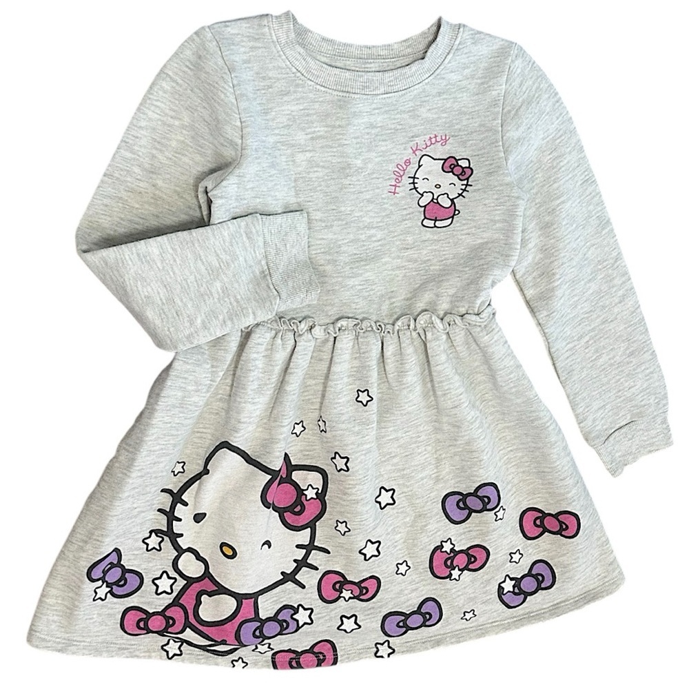 Hello Kitty Girl’s Dress Long Sleeve Sweater Dress Size 6X Sanrio Hello Kitty